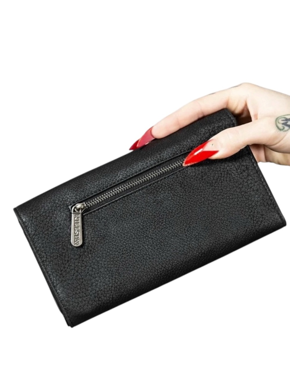 NWT KILLSTAR Midnight Dream Wallet Black Alternative Gothic Vegan Leather - Picture 7 of 8